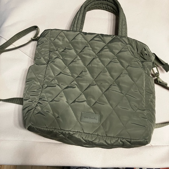 Vera Bradley Handbags - Vera Bradley Olive Quilted Tote